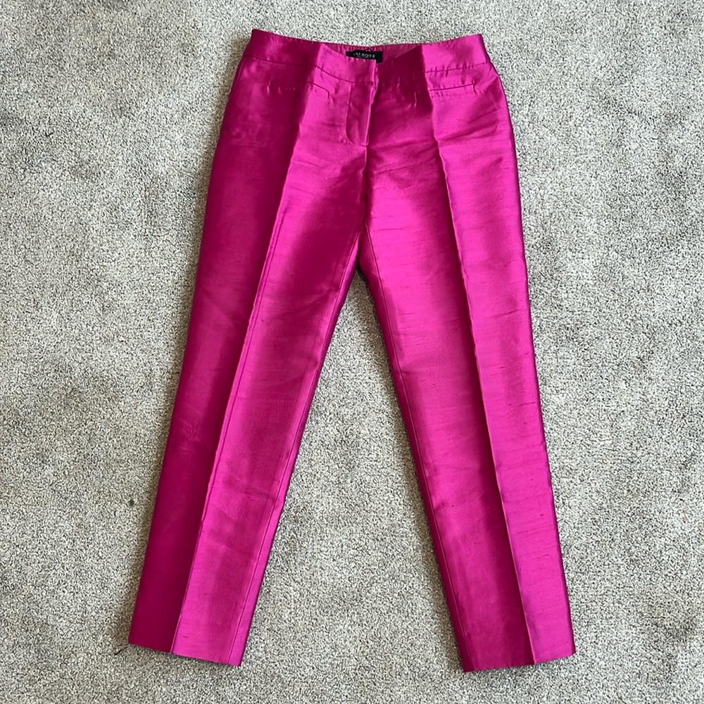 Talbots Signature metallic pink dress pants